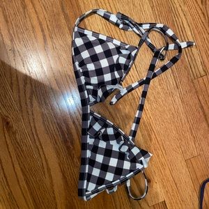 gingham bathing suit top
